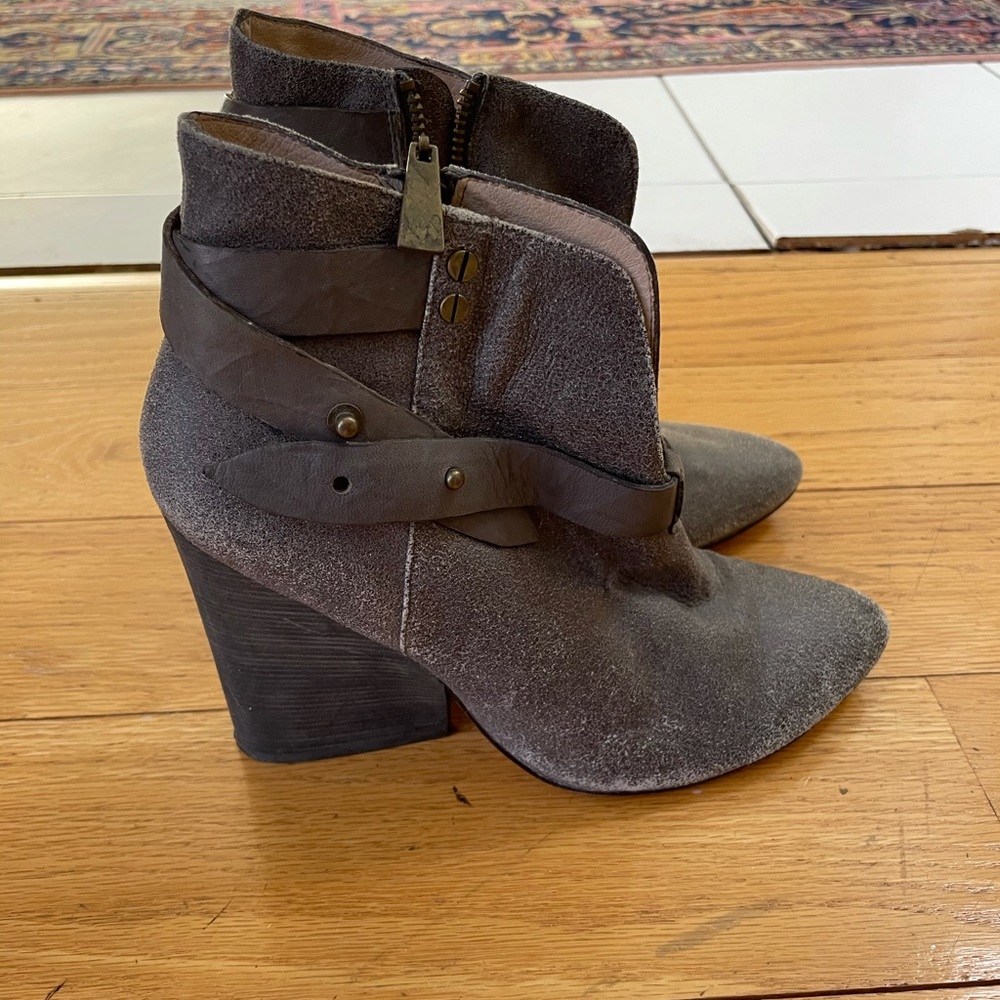 Matt Bernson grey leather booties